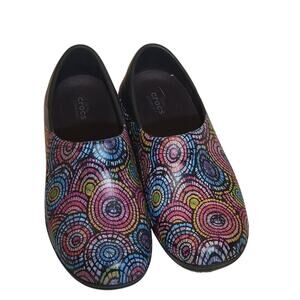 CROCS Neria Pro II Graphic slip-on clogs shoes women's size 7 dual comfort